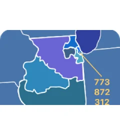 773 and 872 area codes map 