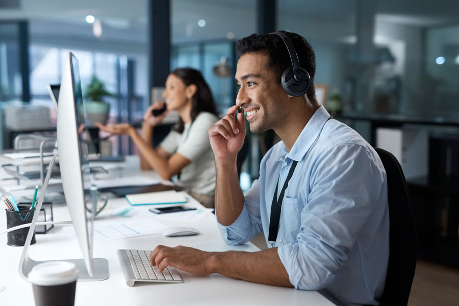 man-talking-with-customers-engaging