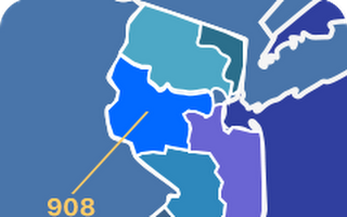 908 area code map