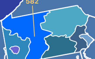 814 and 582 area codes map