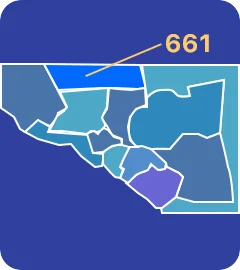 661 area code map