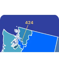 424 area code map