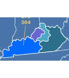 270 and 364 area codes map 