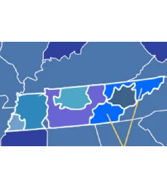 423 area code map 