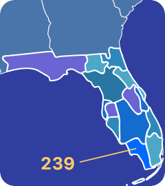 239 area code map 