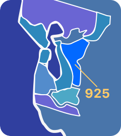 925 area code map