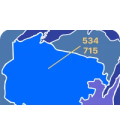 534 and 715 area codes map 