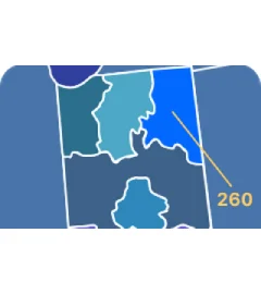 260 area code map