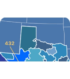 432 area code map 