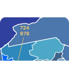 724 and 878 area codes map 