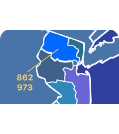 862 and 973 area codes map