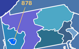 412 and 878  area codes map