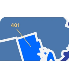 401 area code map