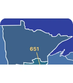 651 area code map