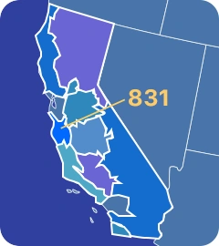 831 area code map