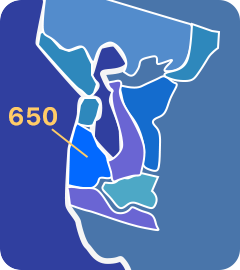 650 area code map