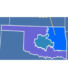 918 and 539 area codes map