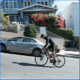 flint biker on slope