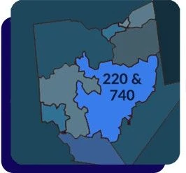 220 and 740 area code