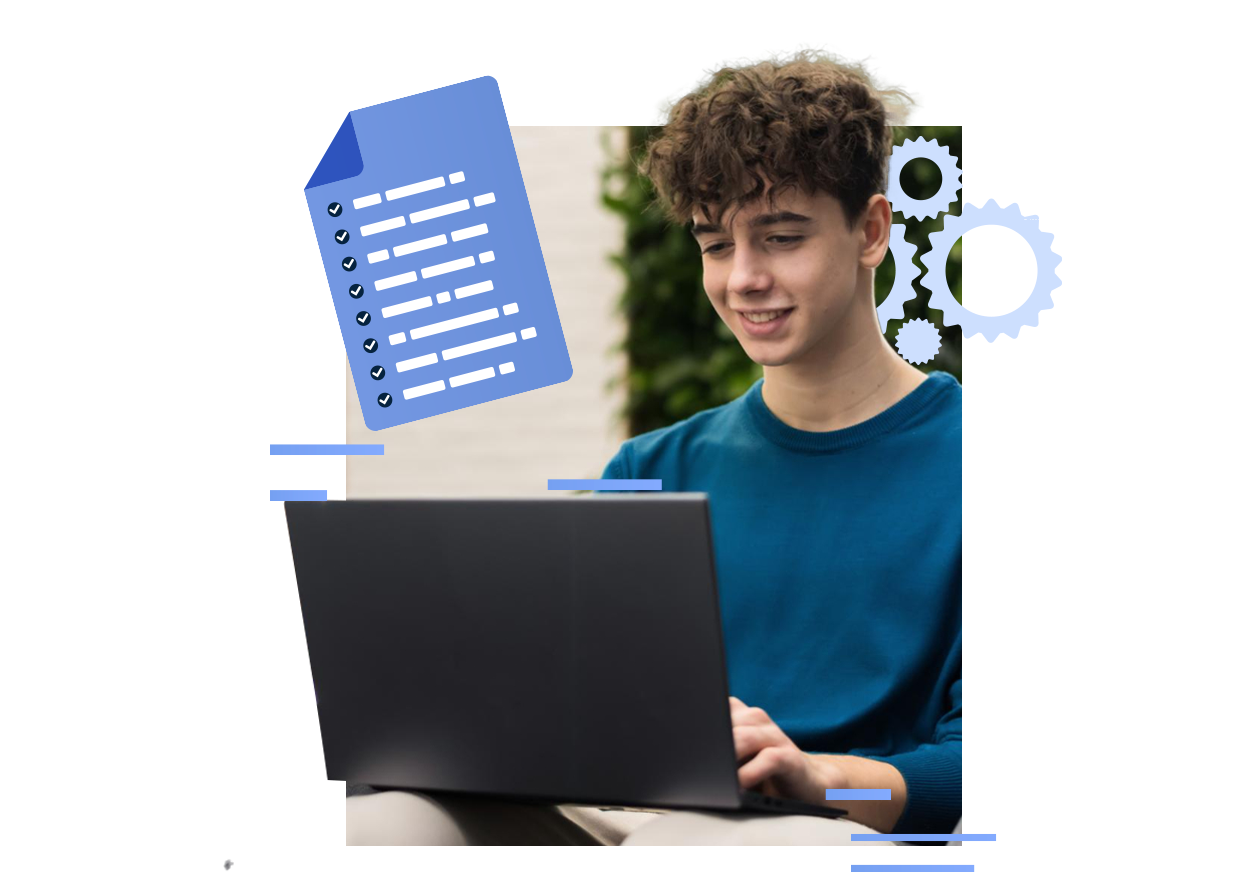 Team member using computer for campaign optimization