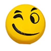 Smiling emoji with a cheerful expression and bright colors.