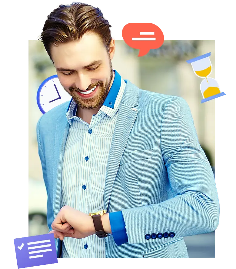 Team member using software for B2B internet faxing