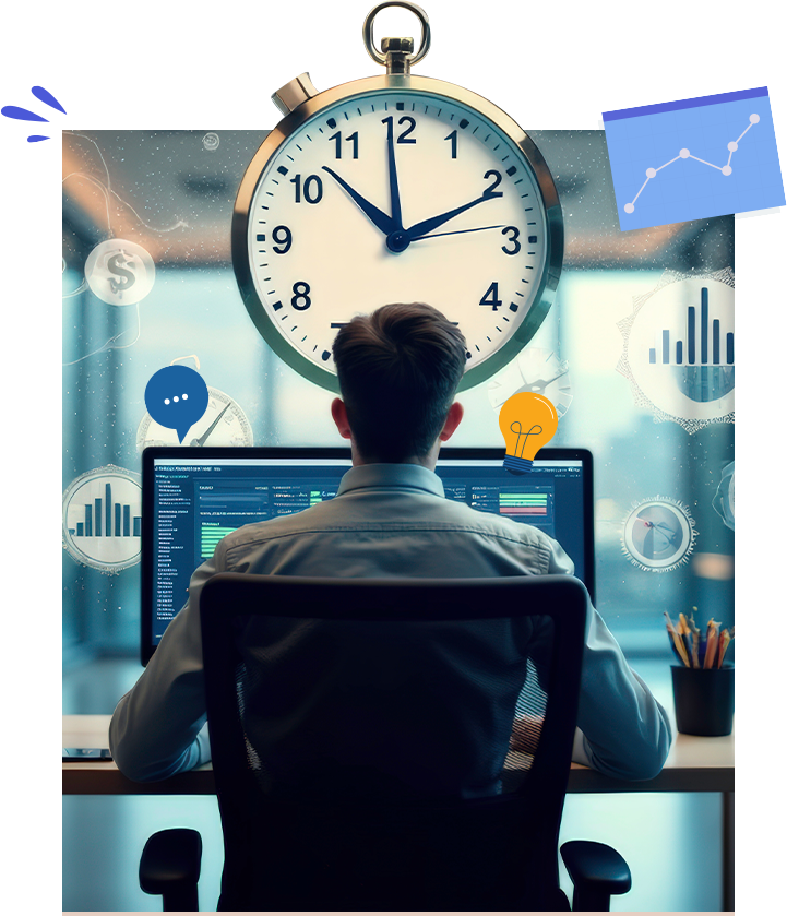 Team member using software for B2B internet faxing